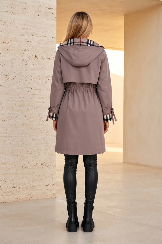 Coral - Abrigo waterproof con capucha
