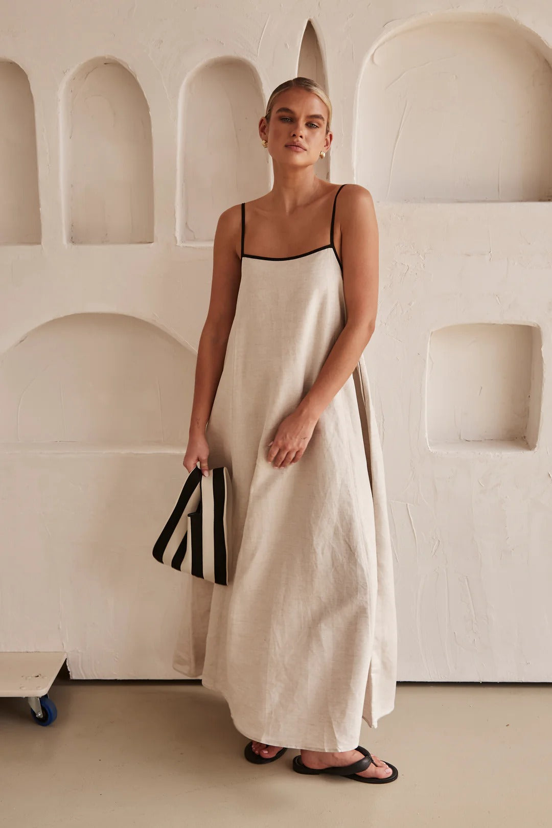 Vestido lino Capri