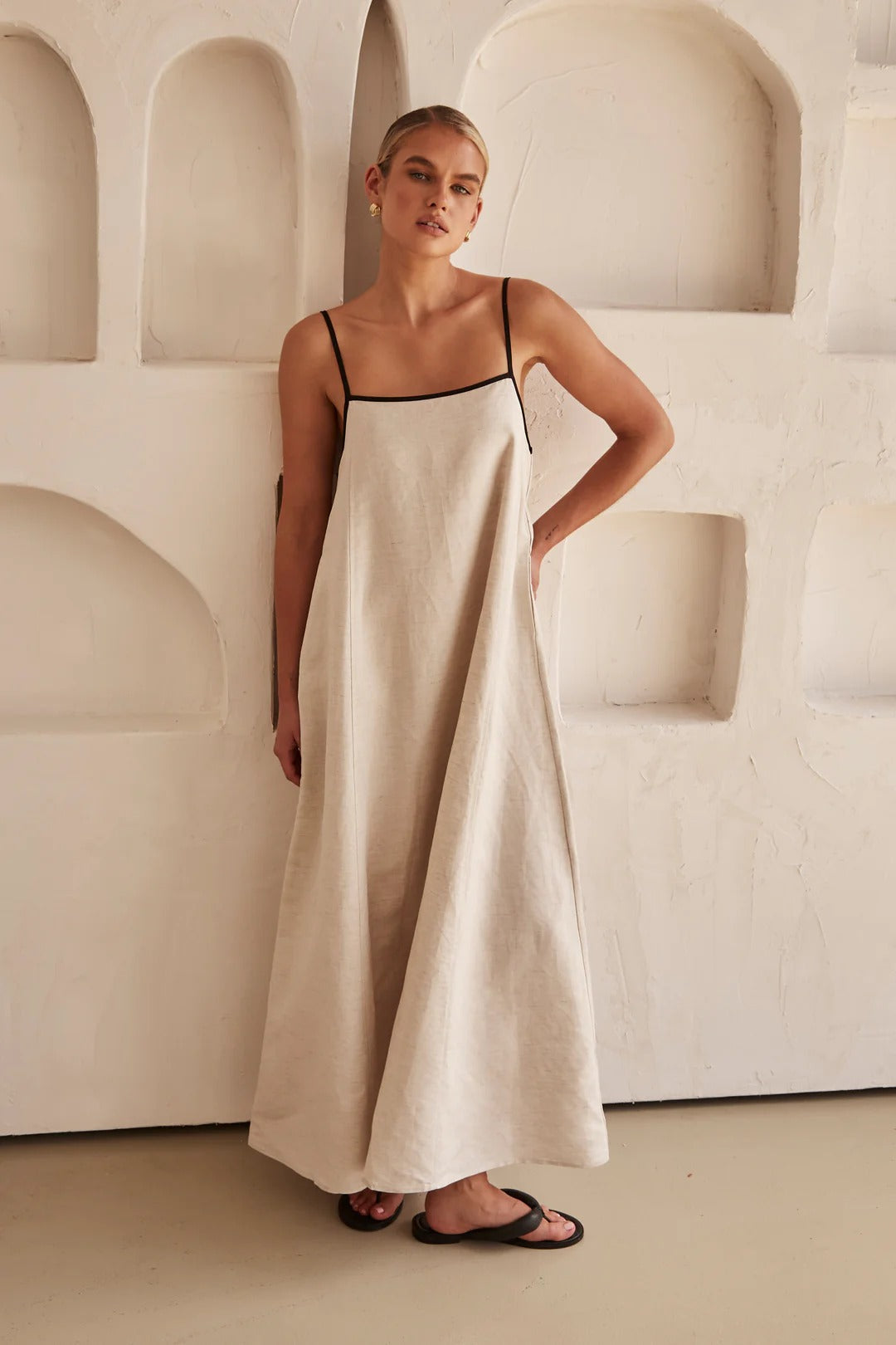 Vestido lino Capri