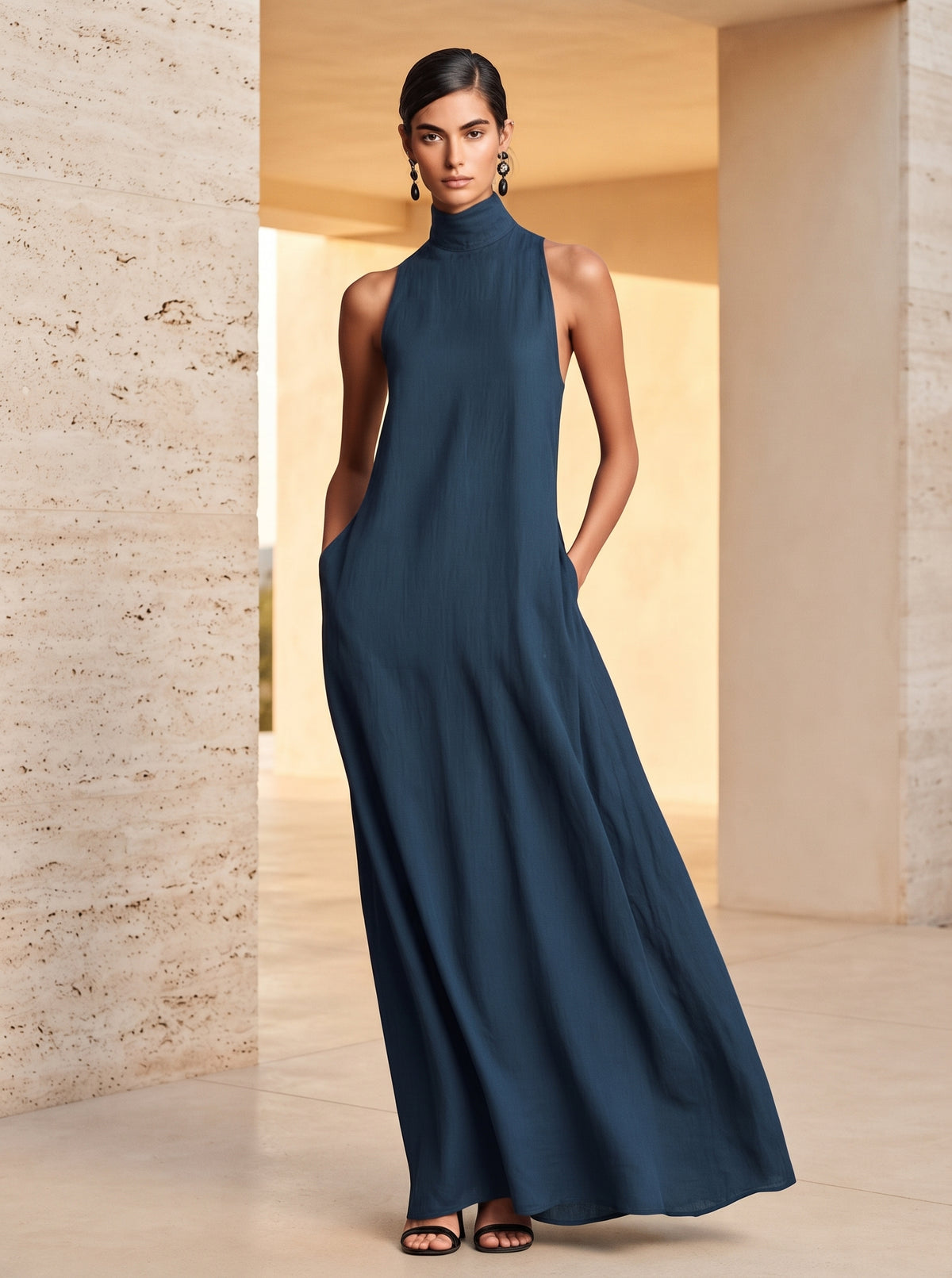 Iris - vestido con cuello halter