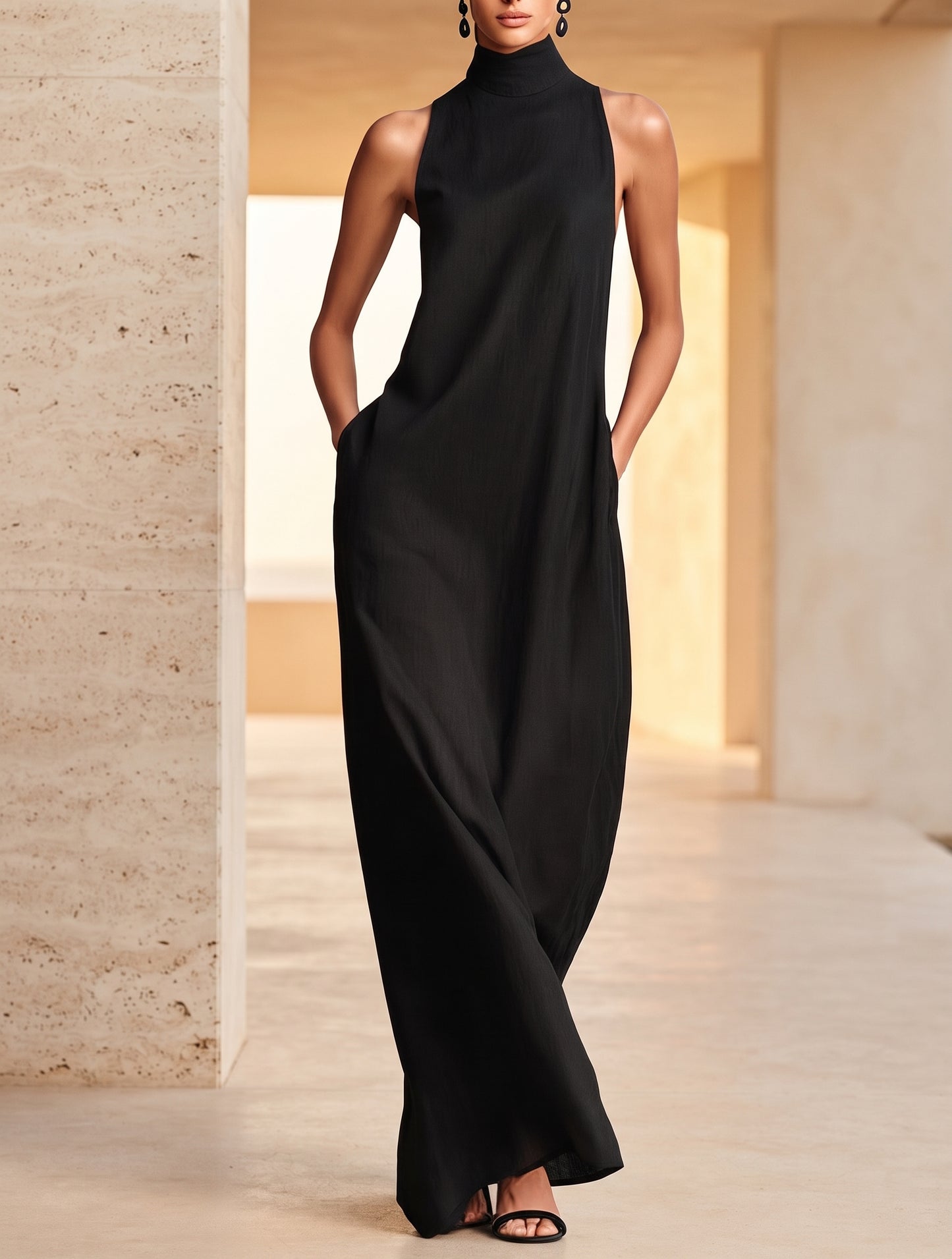 Iris - vestido con cuello halter