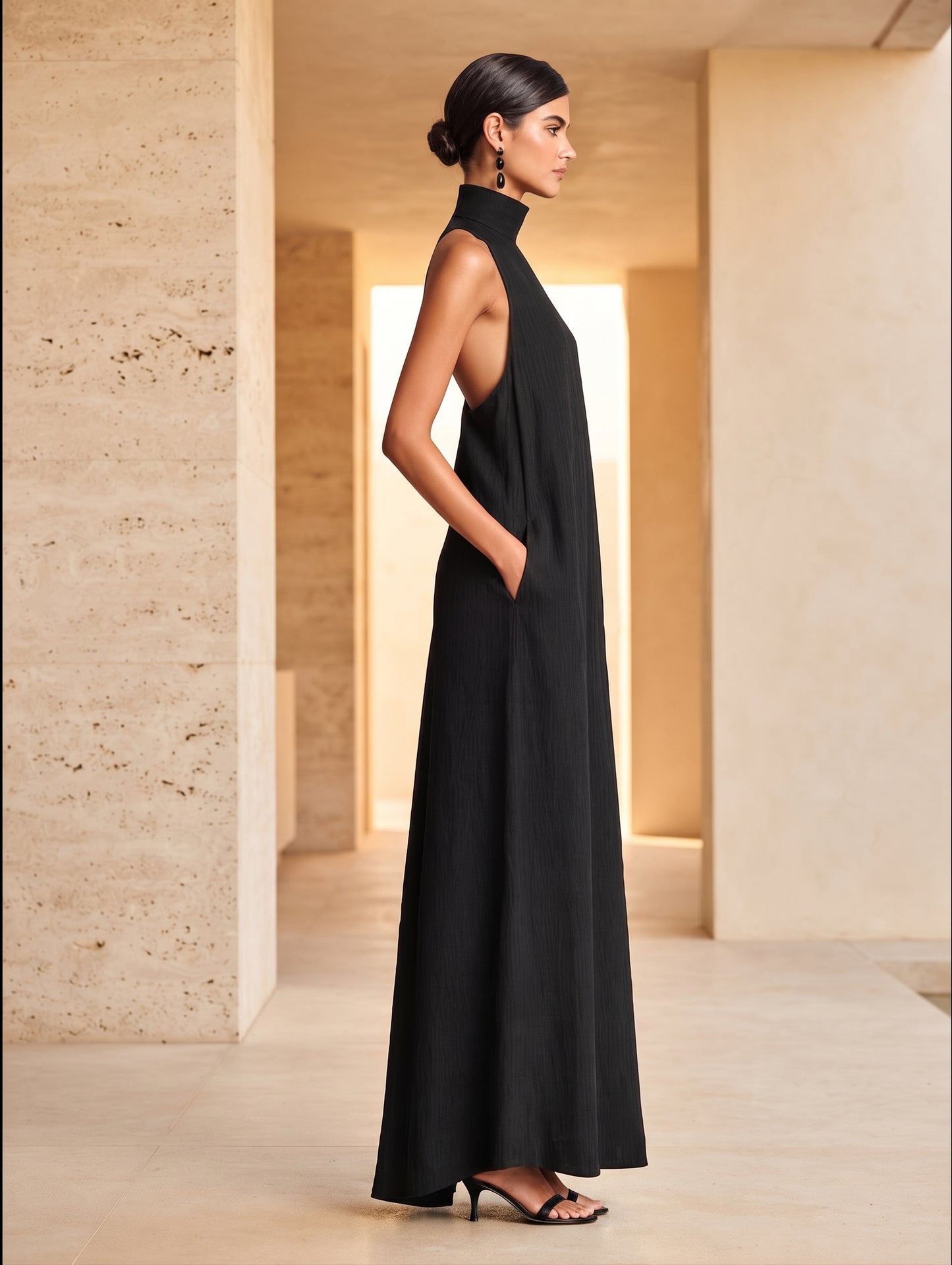 Iris - vestido con cuello halter