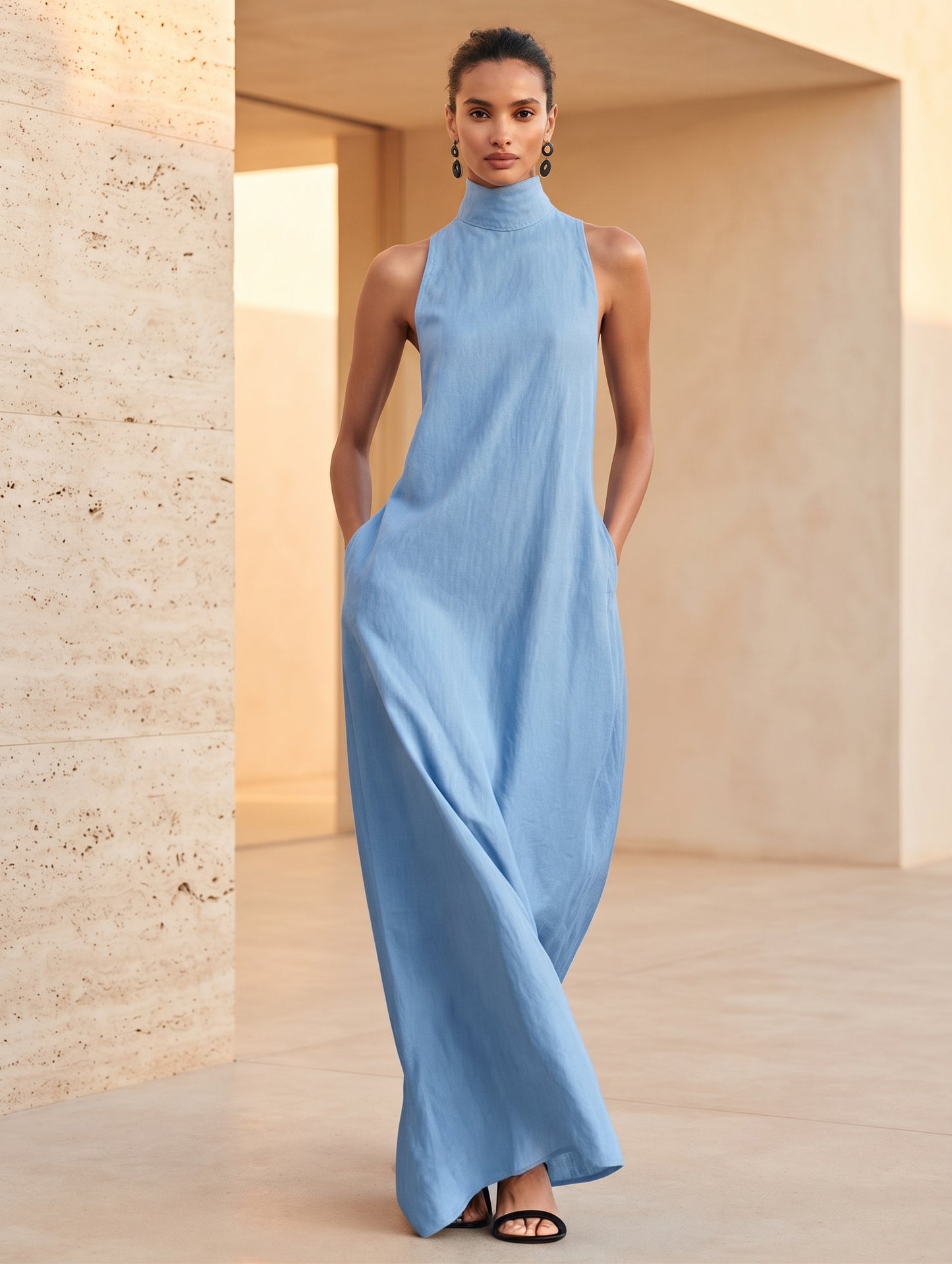 Iris - vestido con cuello halter