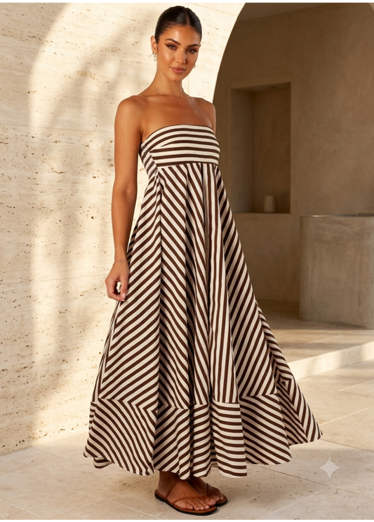 Siena - vestido palabra de honor y caída fluida