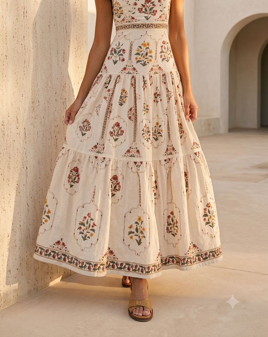 Bordado - vestido que realza silueta con naturalidad