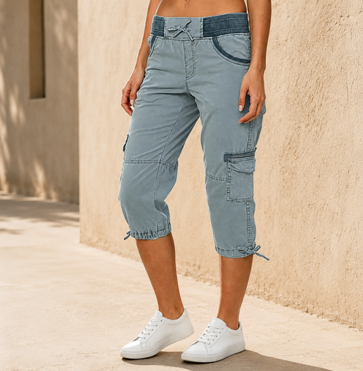 Capri - Pantalón Cargo de Talle Alto