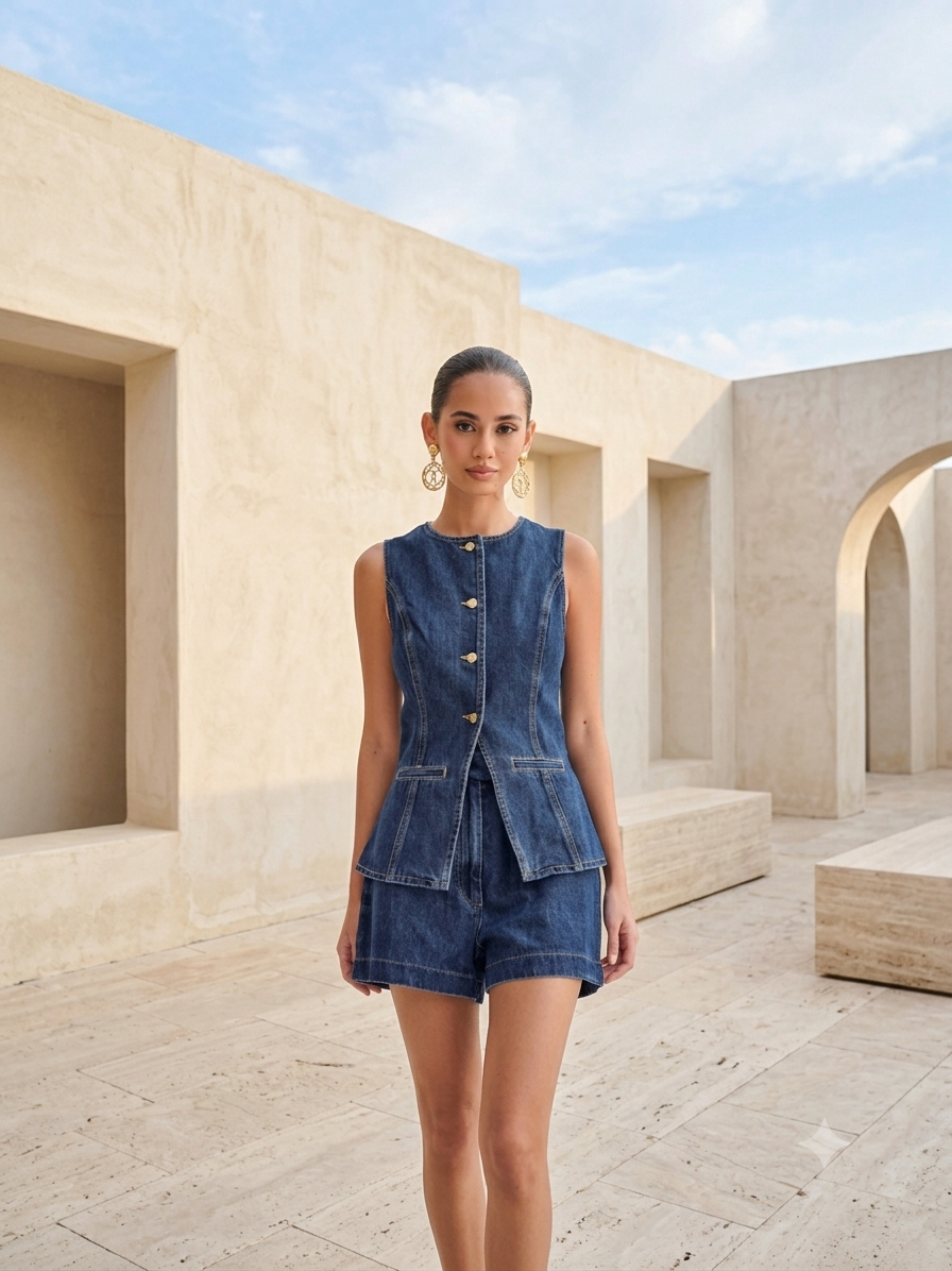 Denim - chaleco y pantalón vaquero