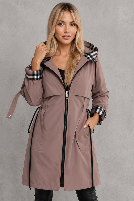 Coral - Abrigo waterproof con capucha