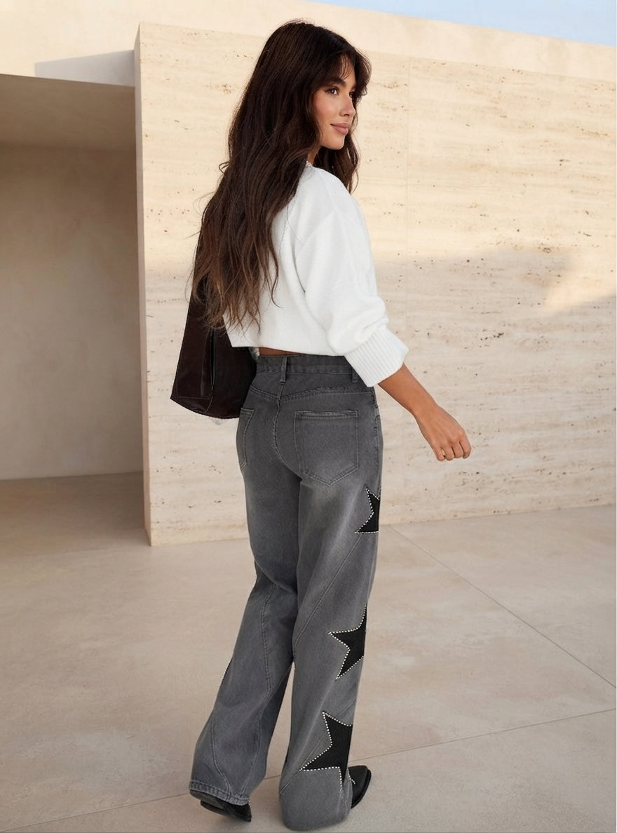 Stella - pantalón denim con estrellas